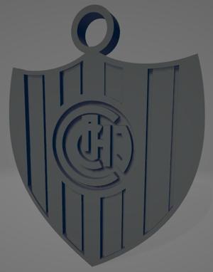 Llavero bicolor del Club Atlético Chacarita