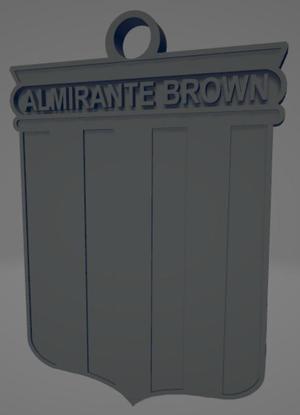 Llavero bicolor del Club Almirante Brown