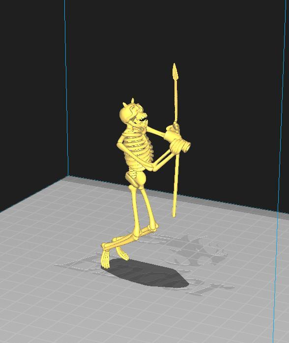 Skeleton with Fantasia Spear - Pirates of the Caribbean Ship