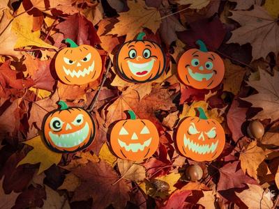 Halloween Pumpkin Fridge Magnets