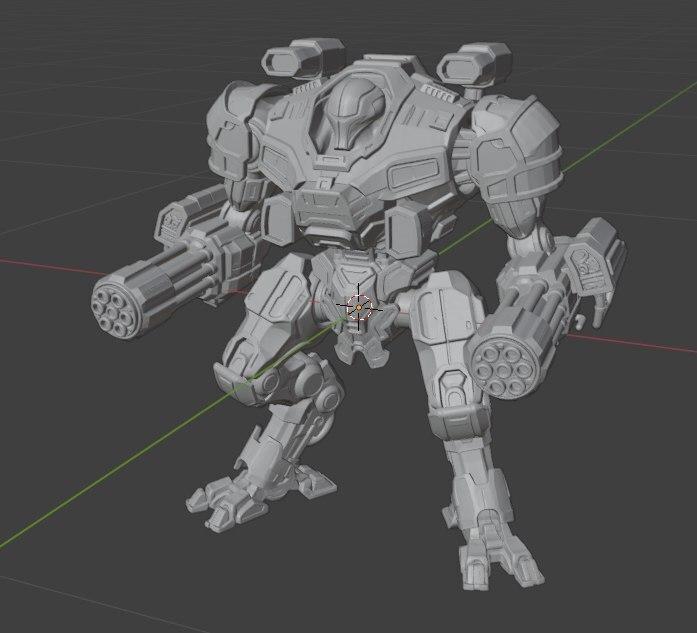Brutalist heavy mech