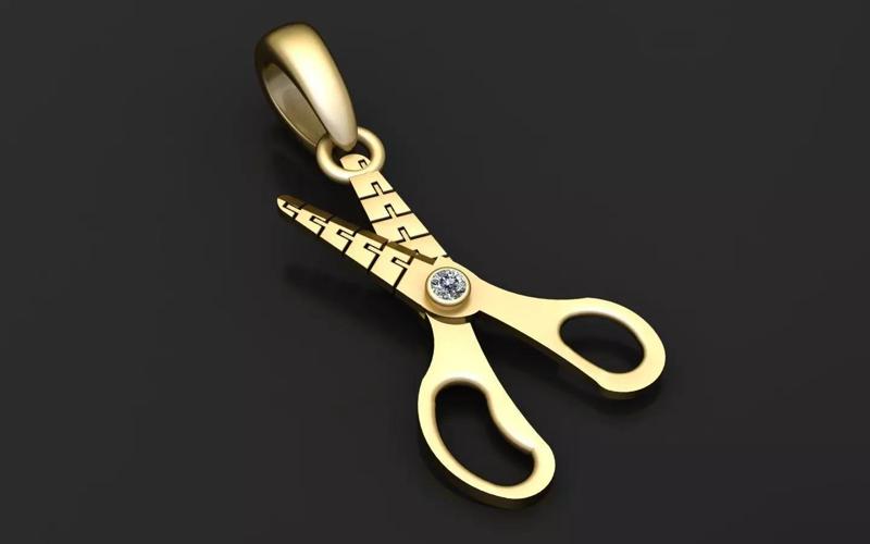 SCISSOR PENDANT 3D PRINTABLE MODEL