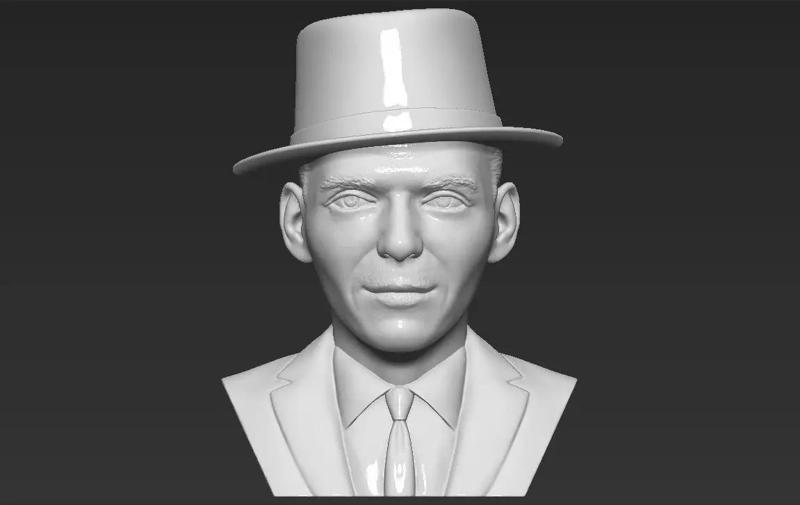 Frank Sinatra bust 3D printing ready stl obj formats