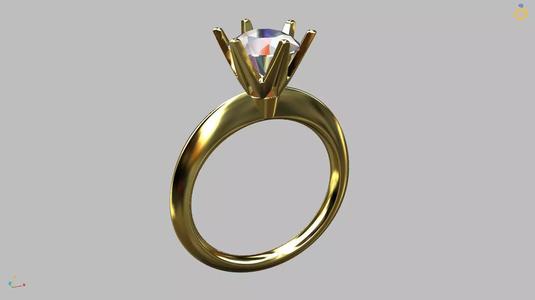 Solitaire Ring 6 70mm Gem