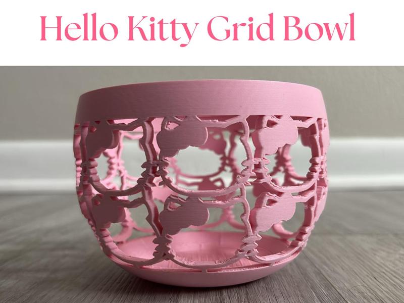 Hello Kitty-Themed Patterned Bowl