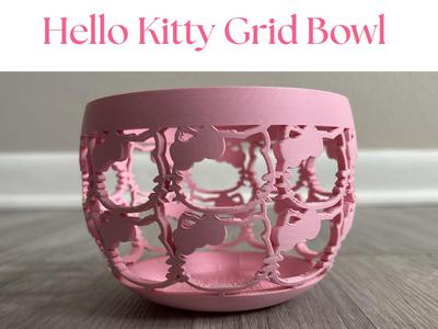 Hello Kitty-Themed Patterned Bowl