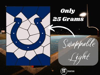 Indianapolis Colts light (swappable glass)