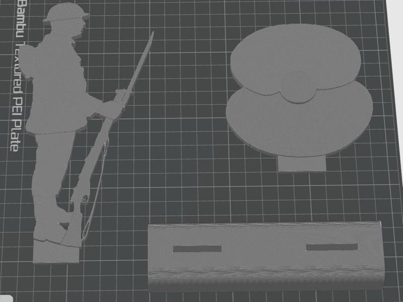 solider & poppy stand