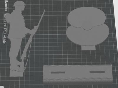 solider & poppy stand