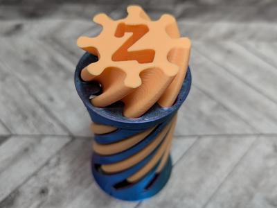 Spiral Vortex Fidget Letter Z - Passthrough 180deg