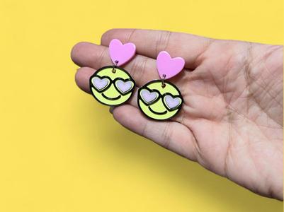 Earrings Smiley Retro Pop 90s