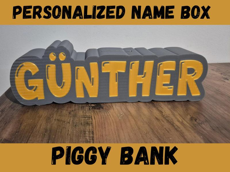 piggy bank, personalized Name money boxes Günther