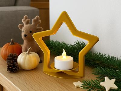 Starlight Glow – Christmas Star Tealight Holder