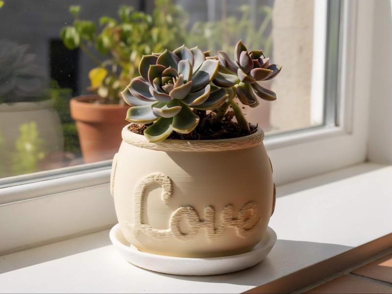 Love & Hearts Decorative Planter for Succulents