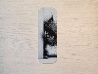 Crazy Hair Kitten Bookmark