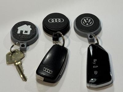 Magnetic Keychain Holder with AirTag Compartment
