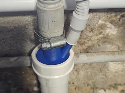 Condensate connection for siphon 1 1/2