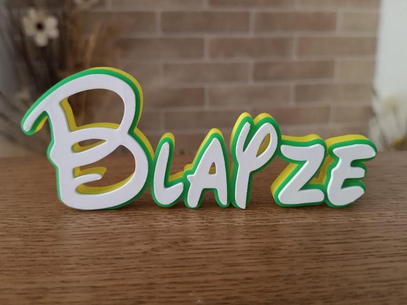 Disney Name Sign Blayze Kid Room Wall Decor Tag 