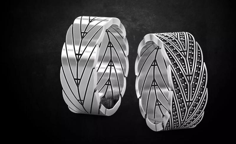 Stylish rings of two kinds with and without stones 262