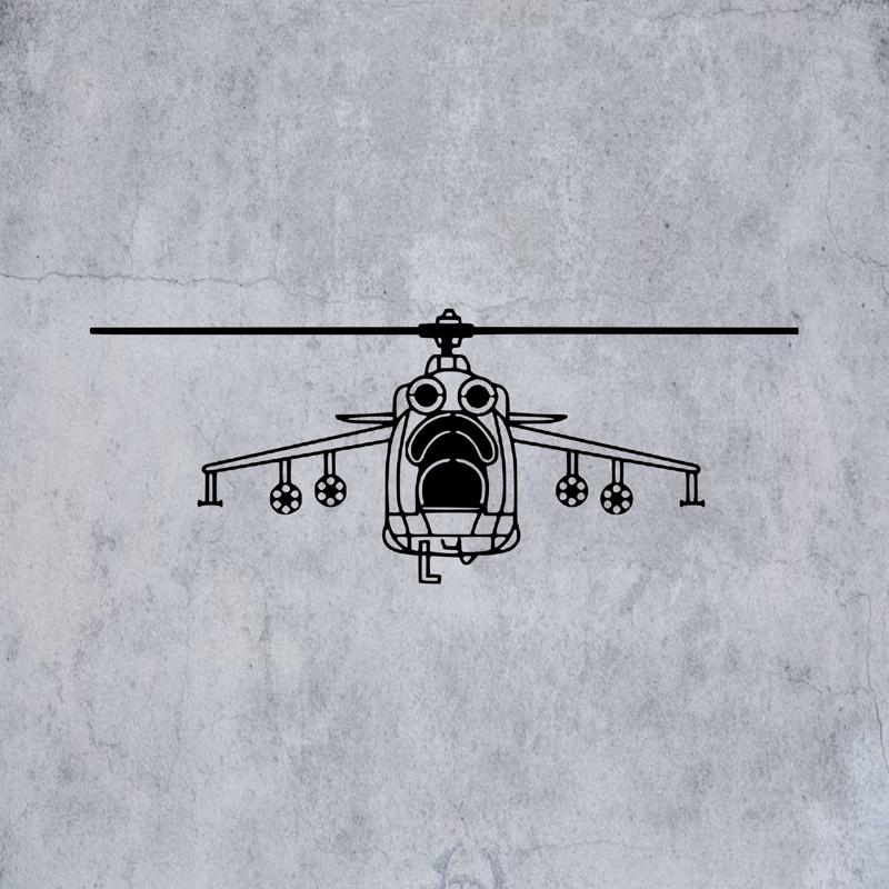 MI-24 HIND ATTACK HELICOPTER #1 | 2D WALL ART