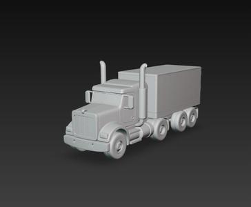 Tractor Trailer - 3D Model Articulated Truck for 3D Printing