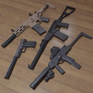 Silenced PropGuns Bundle 1/1 Scale ( mp9 , asval , usp , honeybadger )