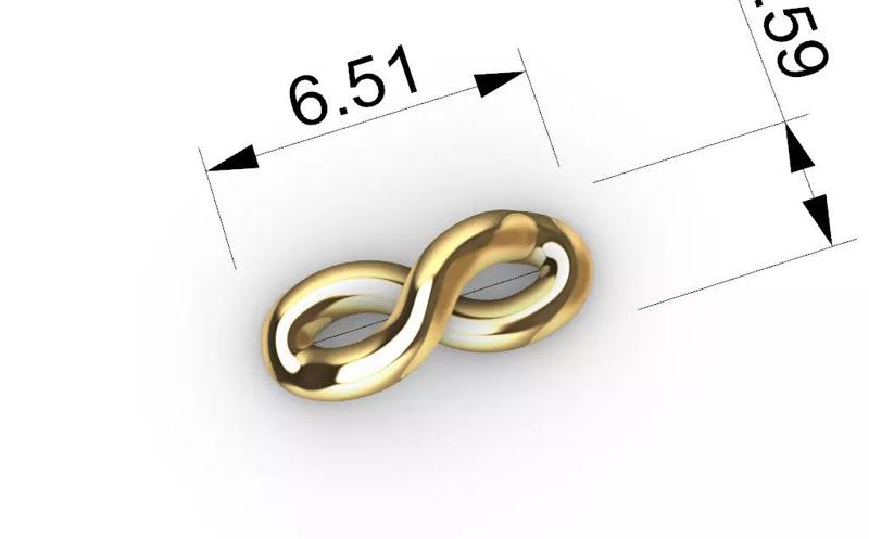 Infinite 3D jewel- Infinito 3D joia