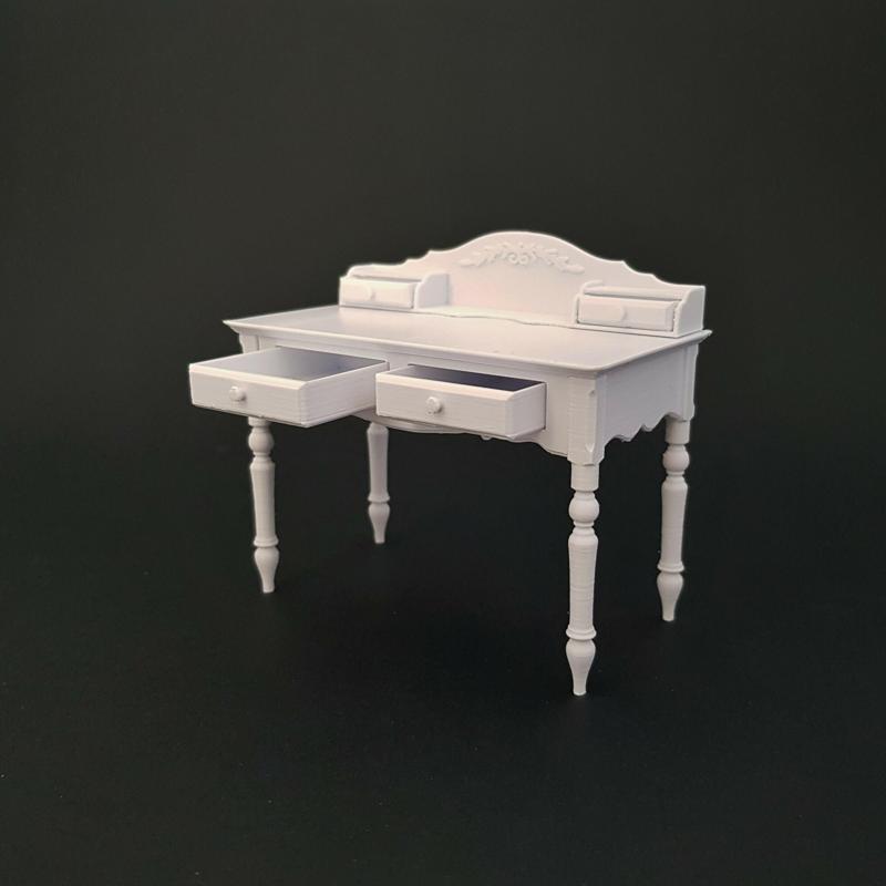 Miniature French Writing Desk - Miniature Furniture 1/12 scale