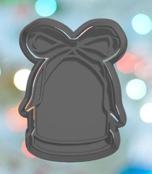 Christmas Snow Globe With Bow Cookie Cutter