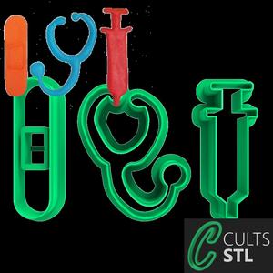 KIT CORTADORES MEDICINA E ENFERMAGEM - 4cm