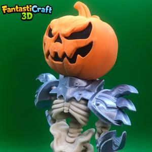FANTASTICRAFT3D - PUMPKIN SKELETON KNIGHT-  fdm model, knight, fantasy, HALLOWEEN