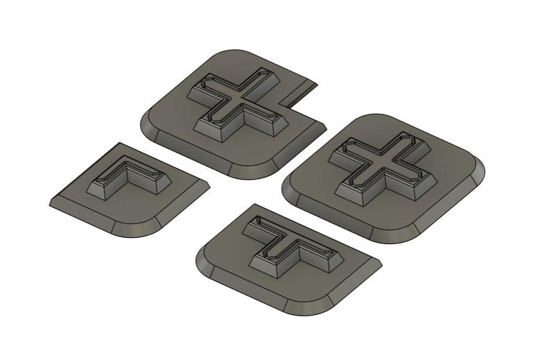Modular TPU Feet for V-Shaped Slotted Steel Shelving — Align, Link & Protect (1–4 Units)