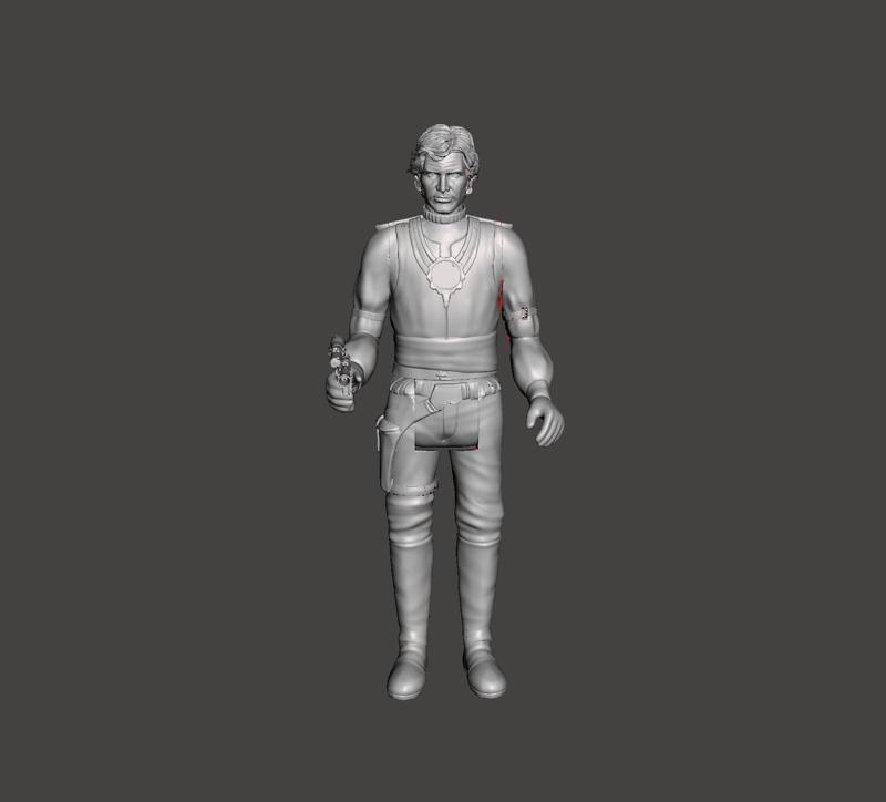 STAR WARS HAN SOLO, THE EPIC CONTINUES, UNPRODUCED KENNER ACTION FIGURE, 3.75", 1/18, 5POA