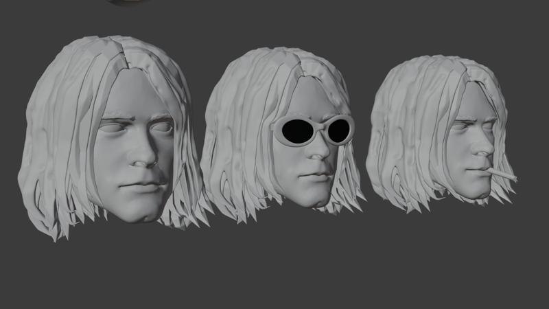 1/12 kurt cobain head