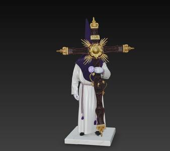 SCULPTURE NAZARENE WITH CROSS OF GUIDE OF BROTHERHOOD