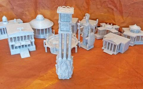 Saint Seiya clock tower - Templo Acuario 3D print model