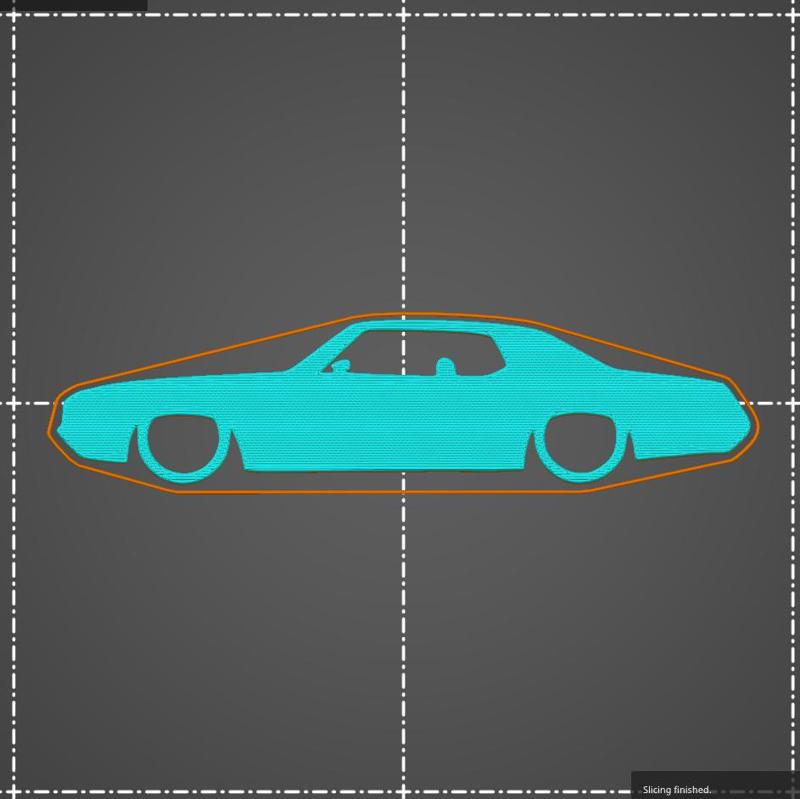 Oldsmobile Cutlass Hardtop 1968-1972 key silhouette