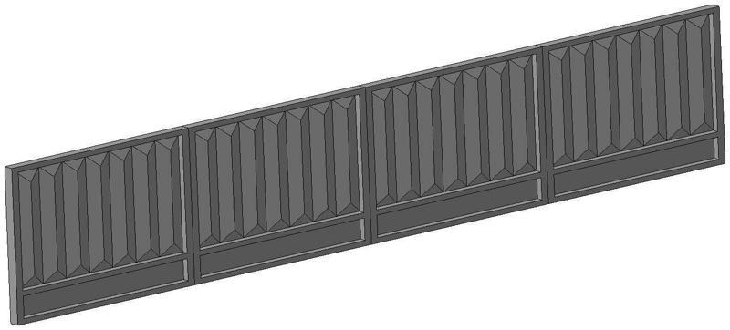Section of a standard fence (lightweight)