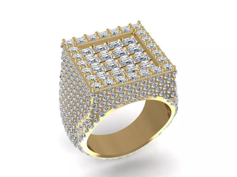 Square diamond ring