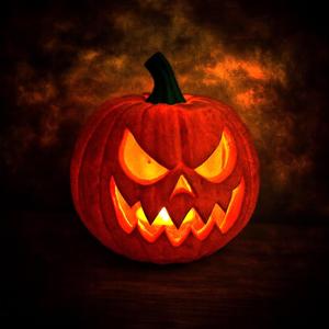 Spooky Halloween Carved Pumpkin Jack O Lantern LED Tealight Candle Lamp Tea Light Holder