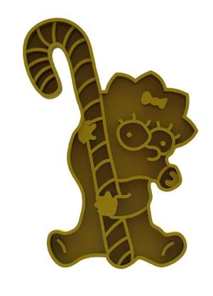 COMMERCIAL USE LICENSE Simpsons cookie cutter Maggie christmas themed