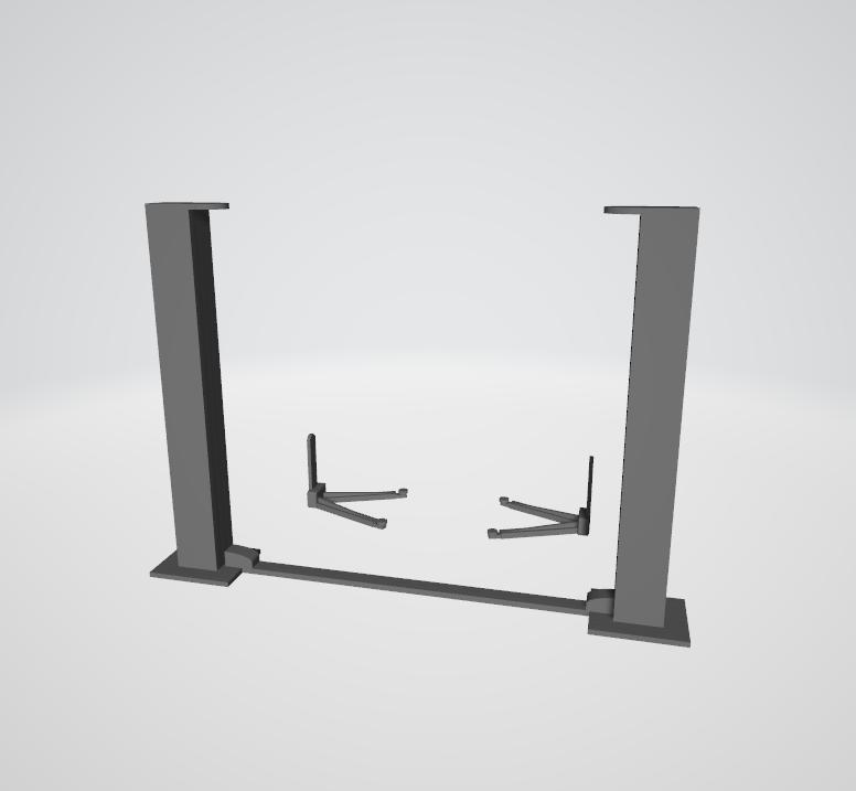 1/24 & 1/25 Scale Two-Post Car Lift for Dioramas