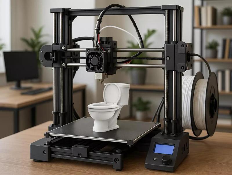 Cartoon Toilet 3D Print STL