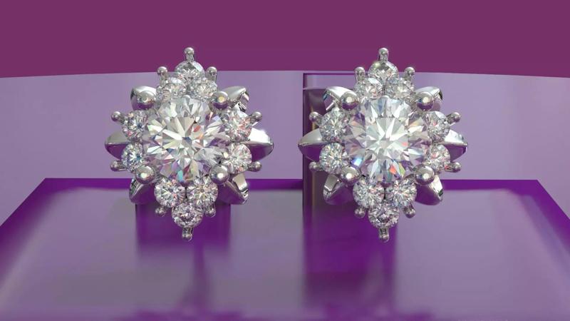 Lighting diamond earing - CG-2022-0002