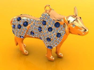 Cow Pendant - Buffalo pendant - Bull pendant - Gaur pendant
