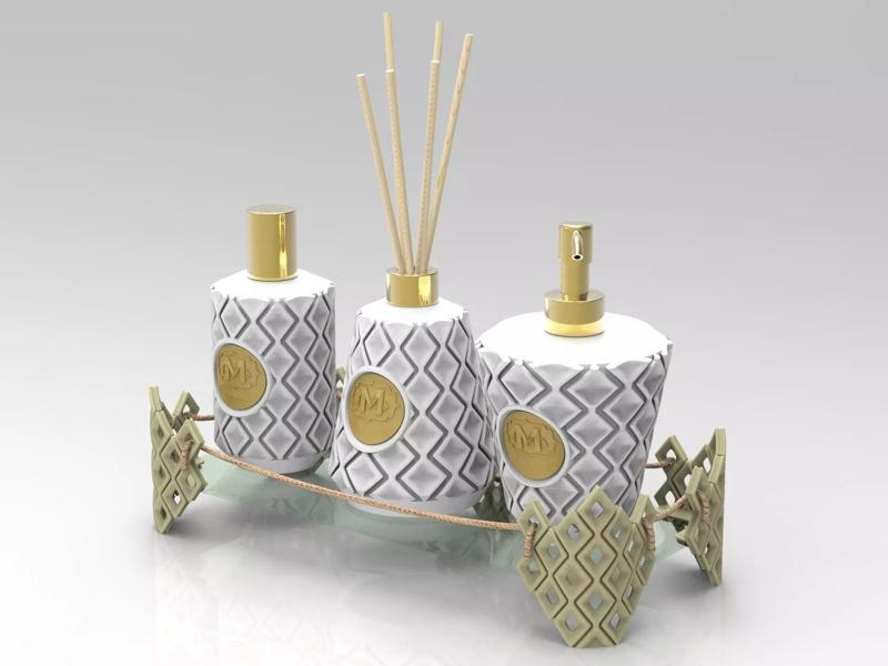 soap dish diffuser bathroom set