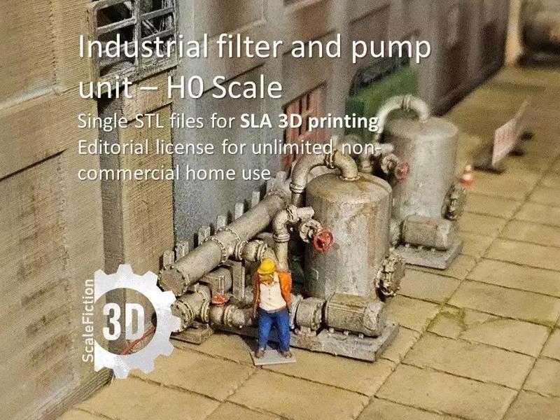 Industrial Filter and Pump Unit - H0 Scale