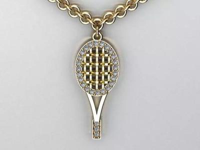 tennis stick pendant