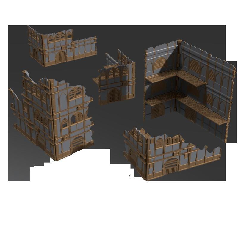 WTC Foldable Terrain - Imperial Gothic Multilevel Ruins