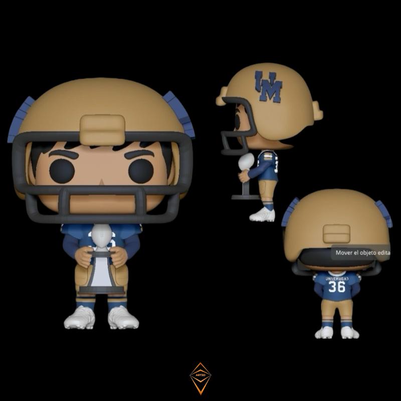 AMERICAN SOCCER HELMET PUMAS UNAM - VERA ART3D